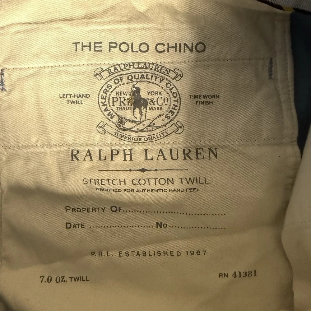 Polo Ralph Lauren Flat-Front Stretch Classic Fit Chino Shorts blue Size 40